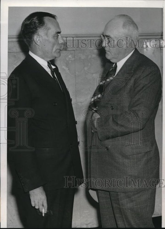 1939 Press Photo S. Bend, Ind G,Smith, Cheverolet sales mgr & M.E Coyle VP of GM - Historic Images