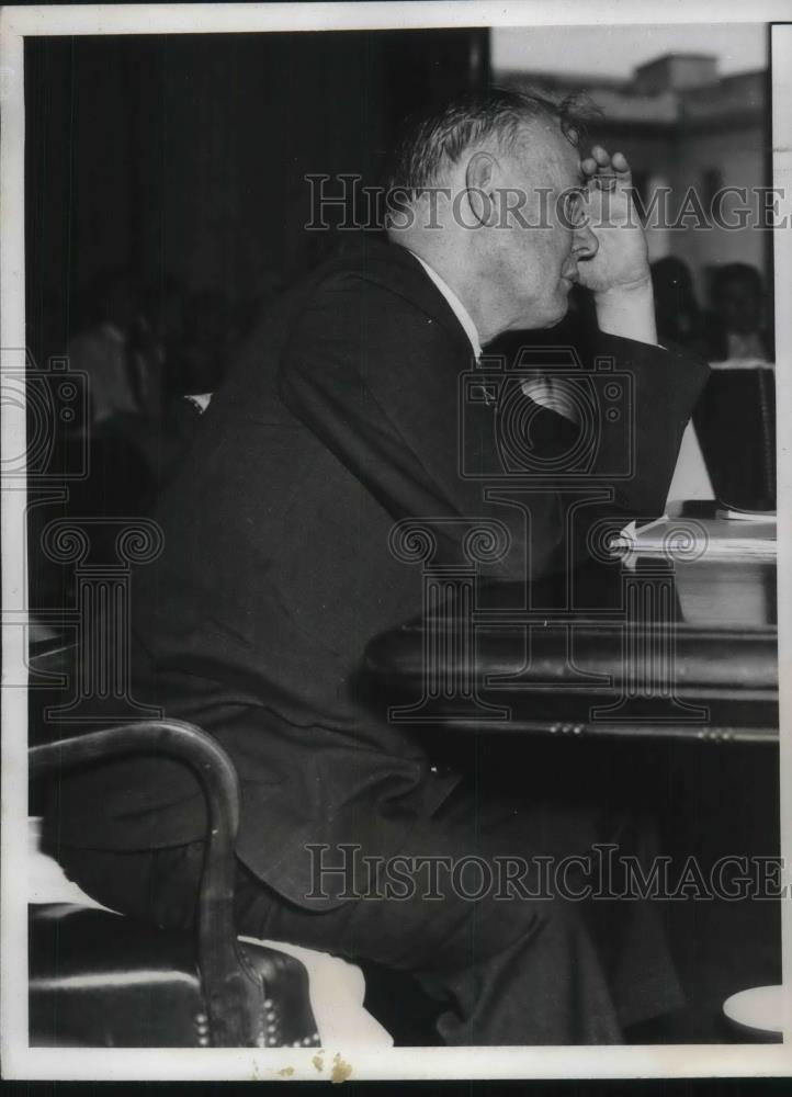 1937 Press Photo William Green Pres American Federation of Labor Testifyling - Historic Images