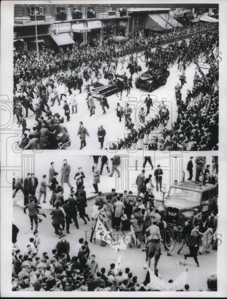 1963 Press Photo New Argentine President Arturo Illia Escorted By Soldiers - Historic Images