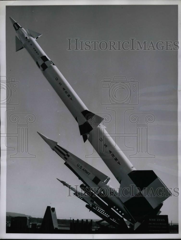 1960 Press Photo US Army Nike air defense missles on display - nem10713 - Historic Images