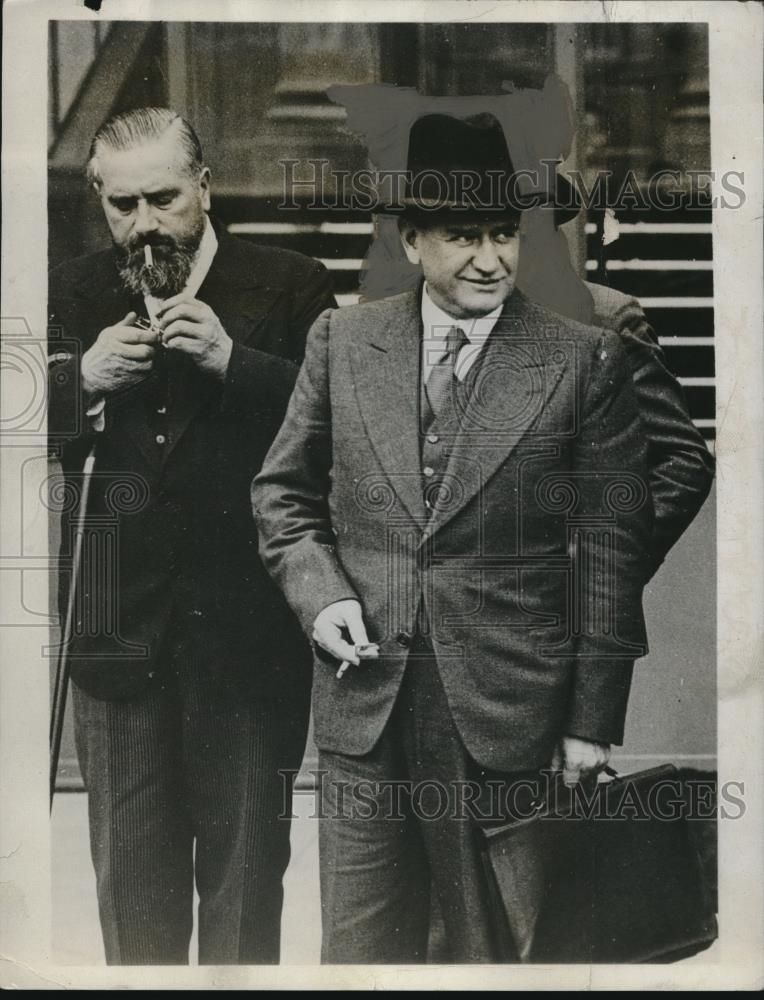1933 Press Photo French Premier Daladier & Pension Minister Miellet - nec04759 - Historic Images