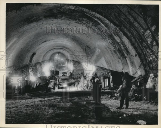 1964 Press Photo Construction on Aswan dam in the UAR - Historic Images