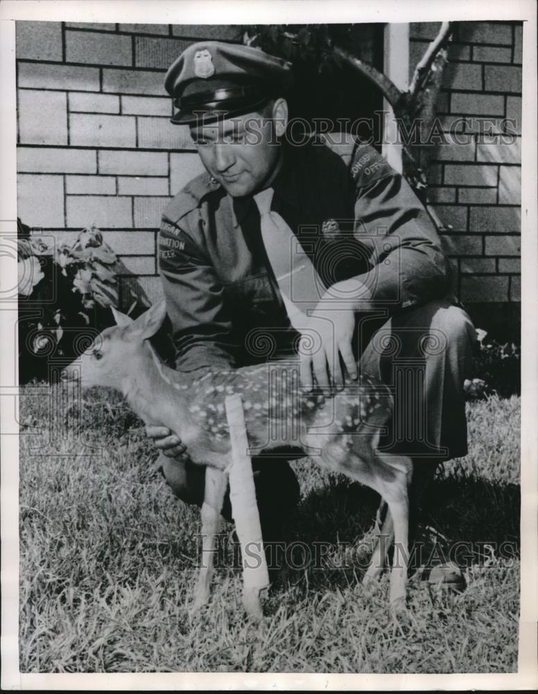 1953 Press Photo Conservation Officer Harold Bonnet - nec08376 - Historic Images