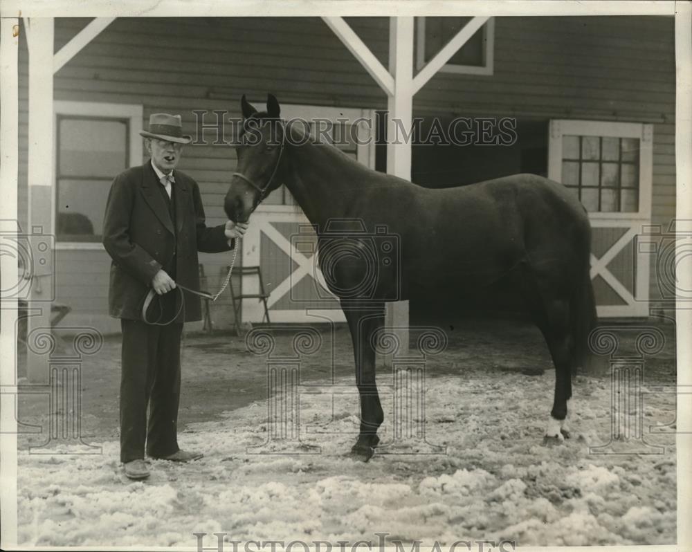 1930 Press Photo Walter Corse w/ his horse Miss Worener - nec10112 - Historic Images