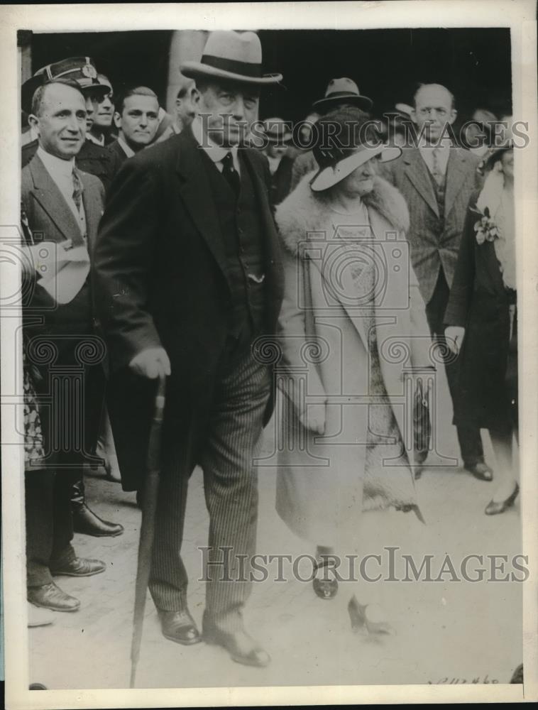 1929 Press Photo Arthur Henderson British Foreign Secretary & Mrs Henderson - Historic Images