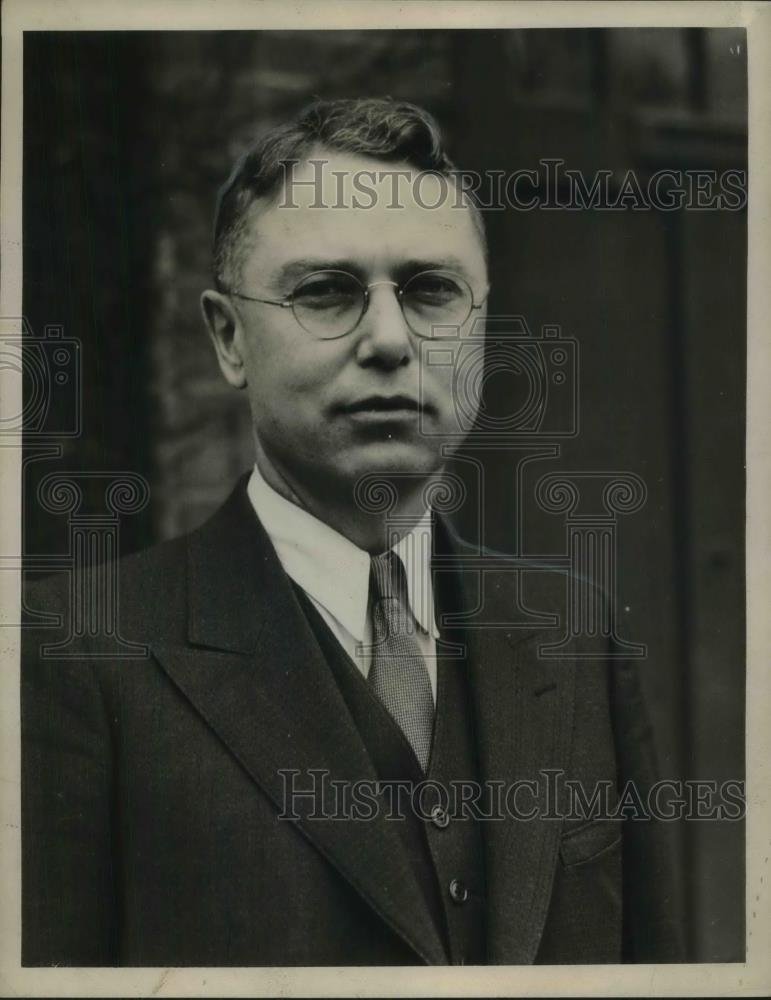 1933 Press Photo George Grill, Assistant Superintendent, Lakewood Schools - Historic Images