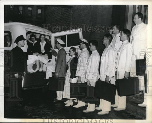 1941 Press Photo NYC, Roosevelt Hospital casualty rehersal for Dr & RNs - Historic Images