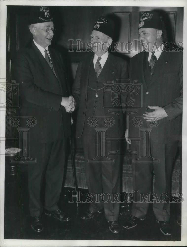 1935 Press Photo Shriners Roper, Williams, &amp; Smith at Ceremony - Historic Images