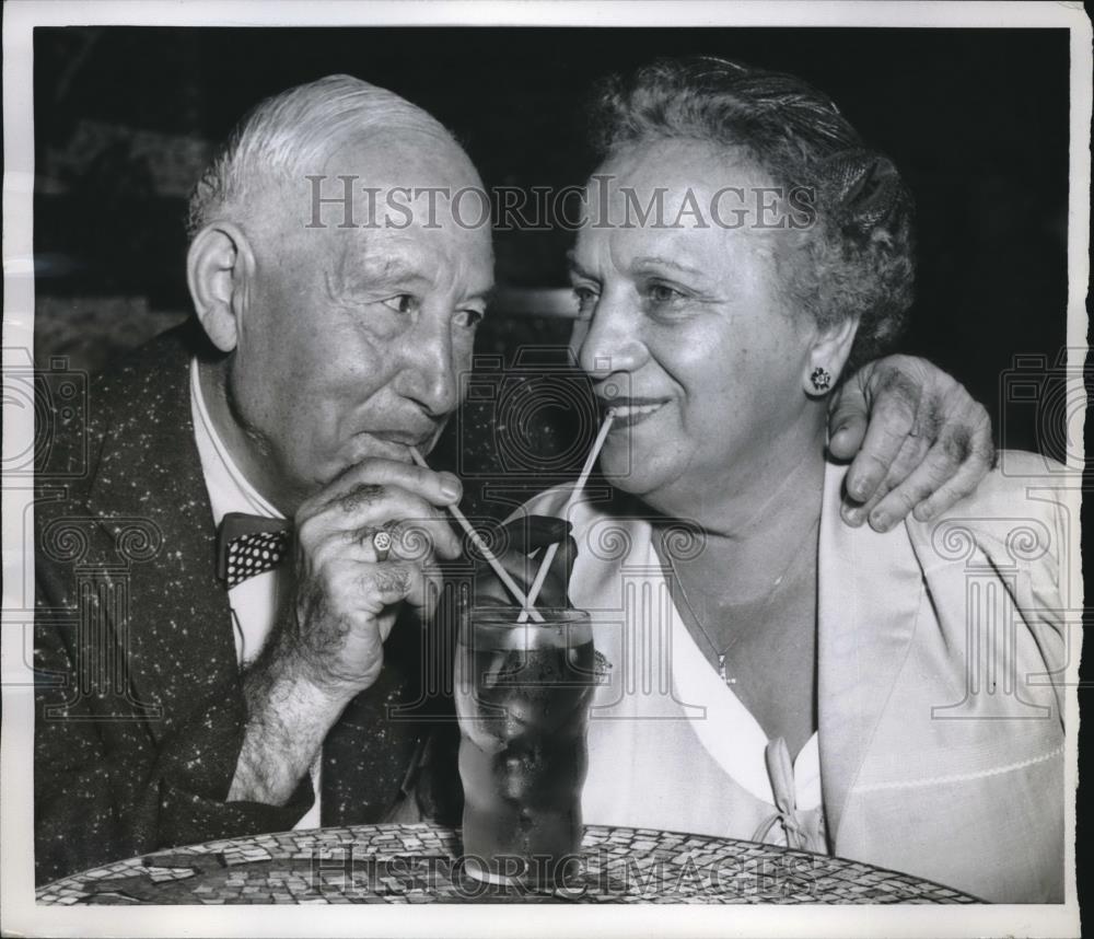 1955 Press Photo Mr &amp; Mrs Antonio Cantore of NYC, married for 50 years - Historic Images