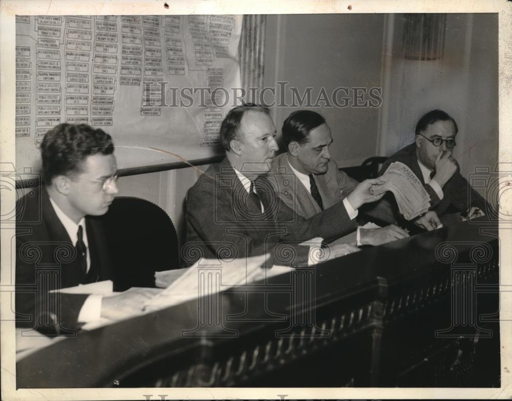 1936 Press Photo D.C. Sens. H Black, S Minton,LB Schwellenbach - Historic Images