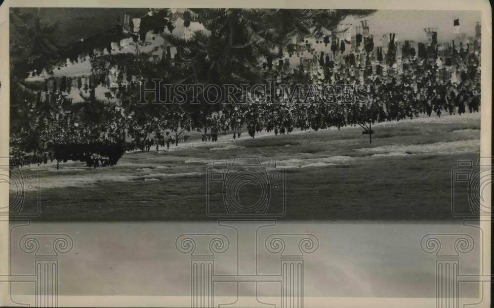 1931 Press Photo Crowd at Sunrise easter services at Miami, Fla, beach - Historic Images