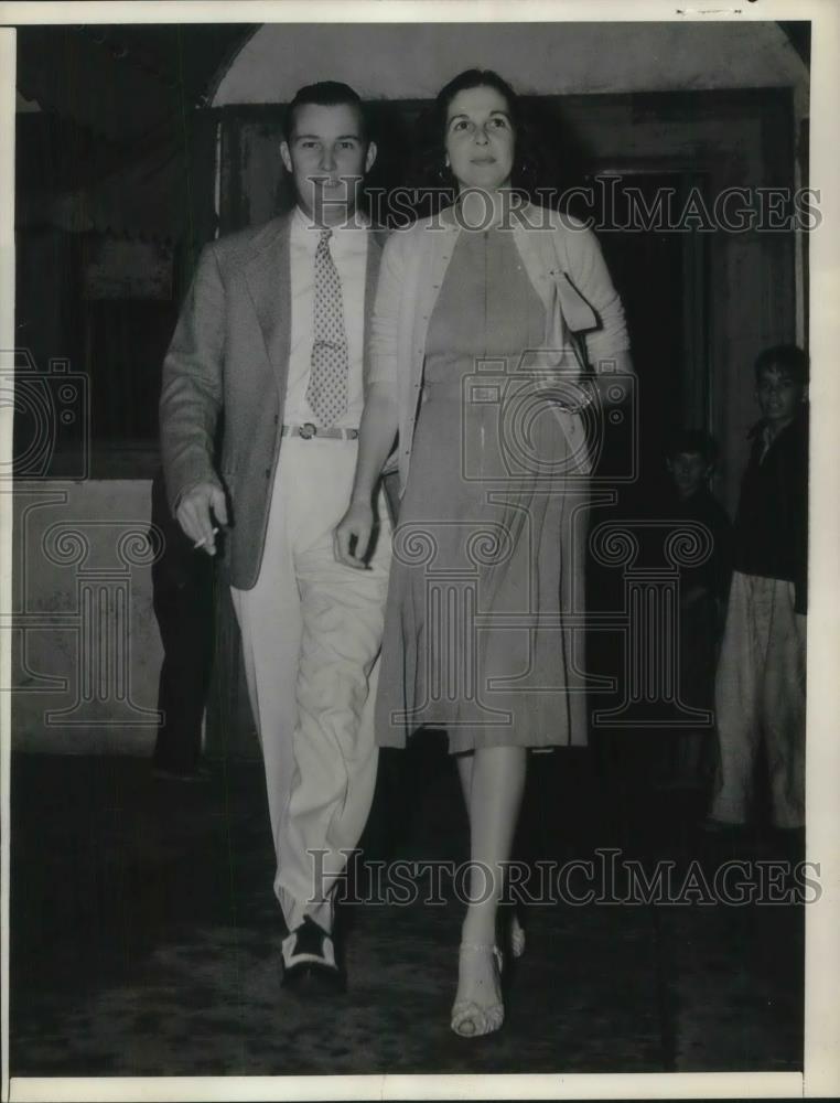 1938 Press Photo Miss Glodia baker, Henry J. Topping Jr. New York banker - Historic Images