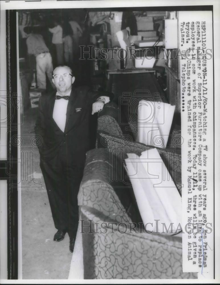 19630 Press Photo Houston, Tex. Ben Friedman of Superior Furniture Co - Historic Images