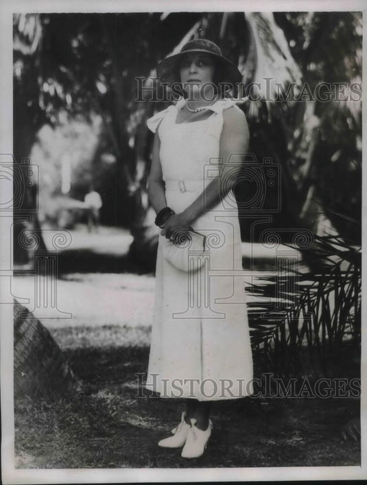 1934 Press Photo Mrs Jon C. McCord of St Louis, Mo at Miami Beach, Fla - Historic Images