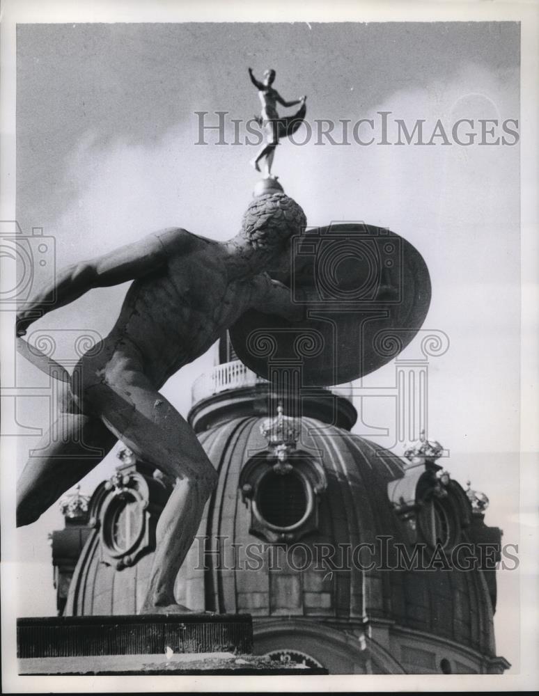 1958 Press Photo Berlin, Germany Charlottenberg Castle sculptures - Historic Images