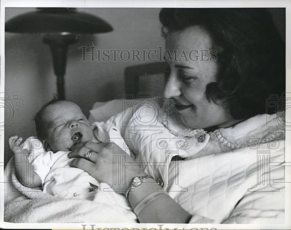 1961 Press Photo James Clair Shelly Jr. born with a tooth, Columbia, PA - Historic Images