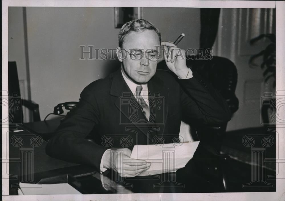 1936 Press Photo Rep. Jasper Bell of committee on Townsend Old Age Plan - Historic Images