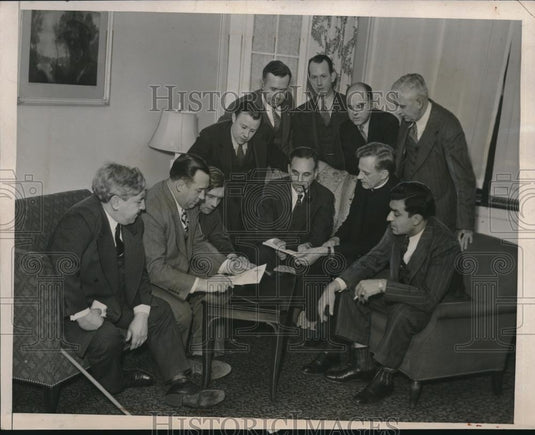 1941 Press Photo Ford strike CIO & Ford representatives & mediators - Historic Images