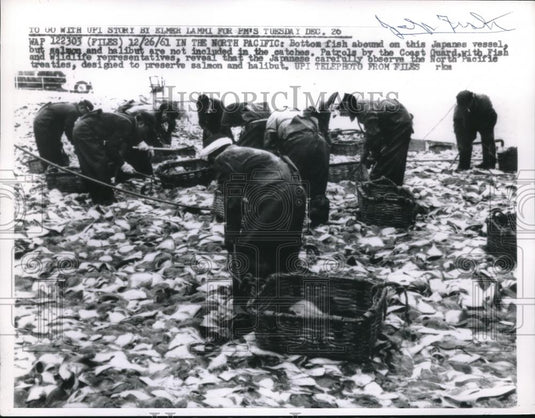 1962 Press Photo North Pacific Treaties designed to protect salmon & halibut - Historic Images