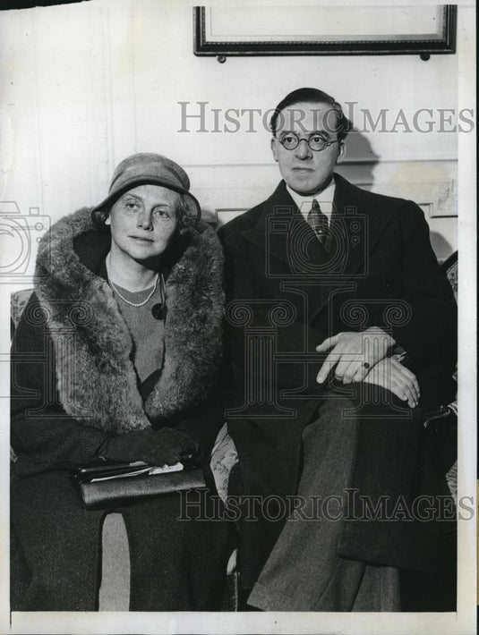1934 Press Photo Samuel & Mrs B Botsford, VP of Buffalo, NY Chamber of Commerce - Historic Images