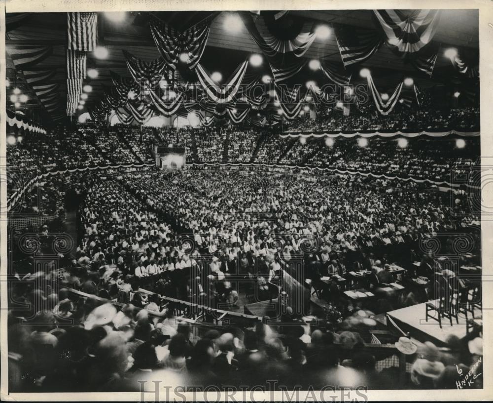 1928 Press Photo Interior of K. C. Convention Hall During GOP Convention - Historic Images