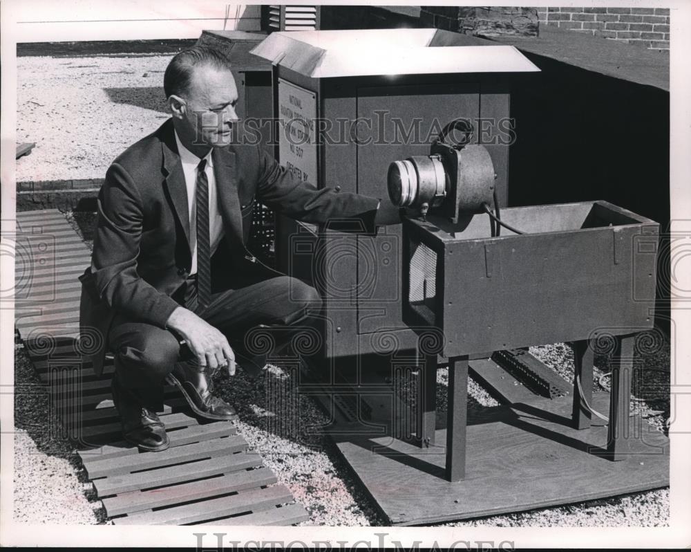 1966 Press Photo Man Inspecting A Machine - nec12173 - Historic Images