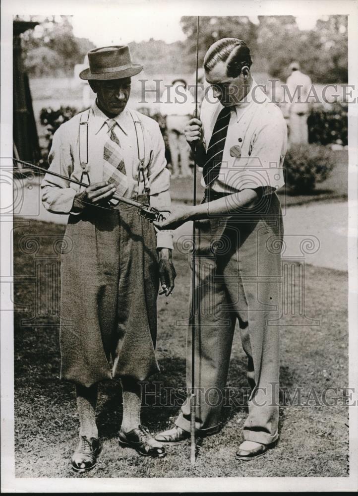 1937 Press Photo Drew barr, M.A. Godart Title holder - nec11192 - Historic Images