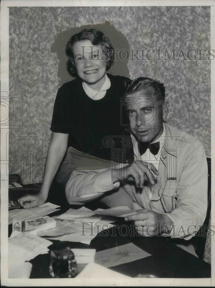 1932 Press Photo Mr. and Mrs. Walter Water - Historic Images