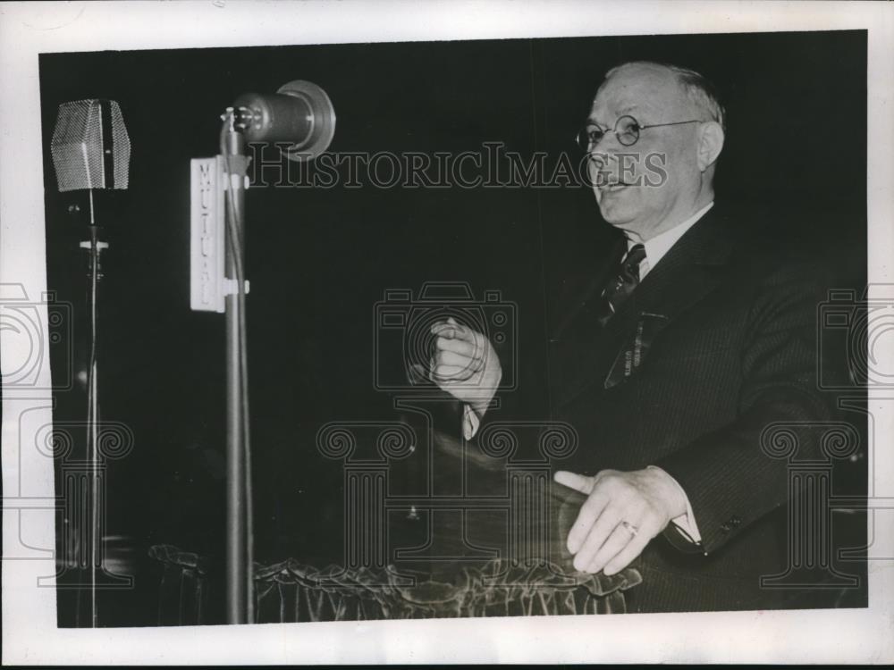 1939 Press Photo William Green, Pres. of American Federation of Labor Speaks - Historic Images