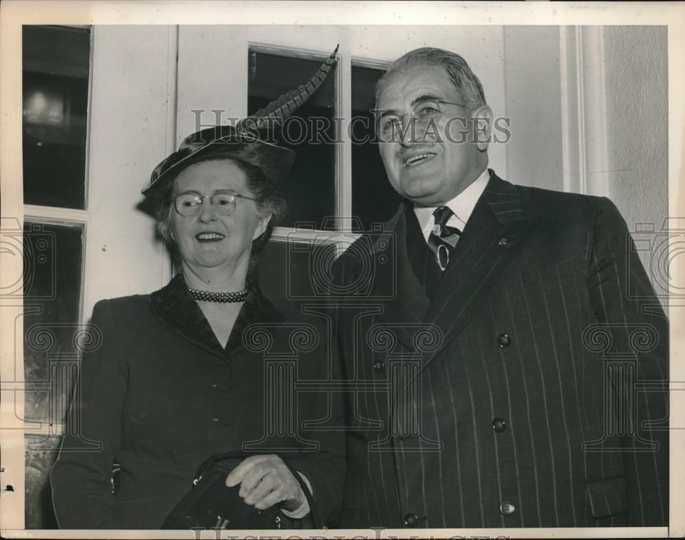 1948 Press Photo Mayor &amp; Mrs Eugene Antwerp Of Detroit Visit White House - Historic Images