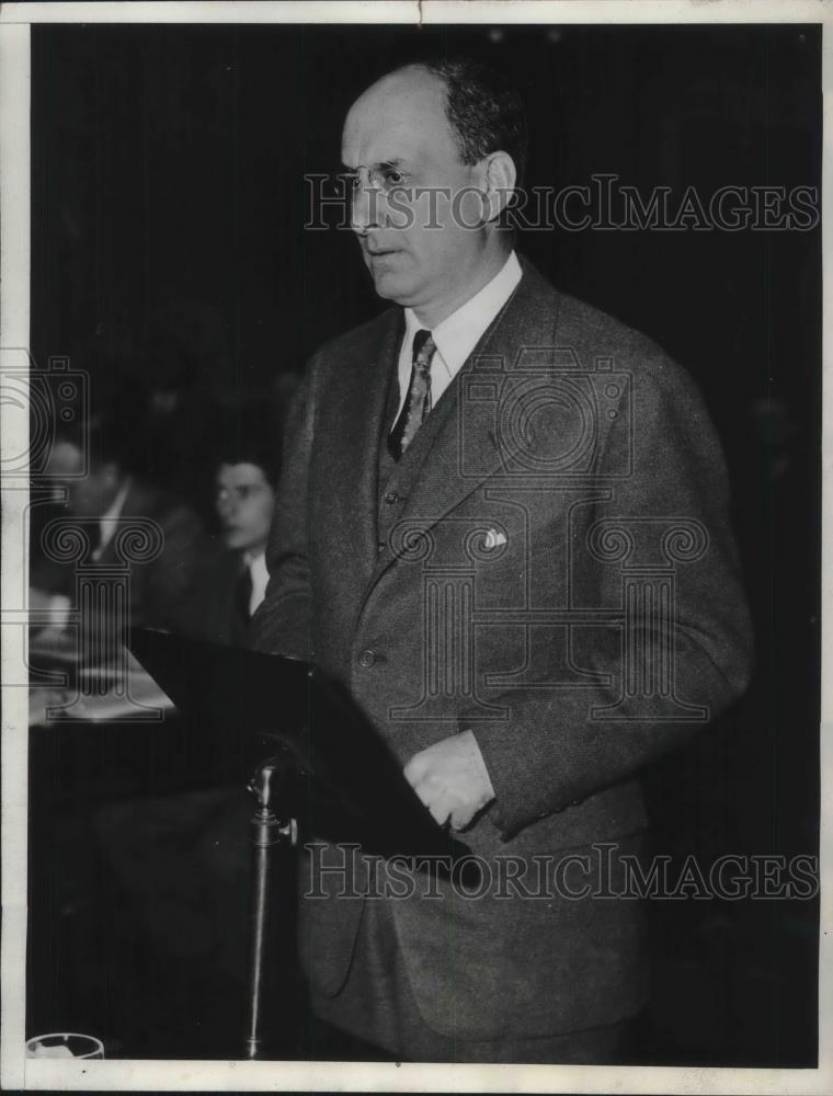 1933 Press Photo Acting Sec. Treasury Henry Margenthau Jr. Testifies - Historic Images