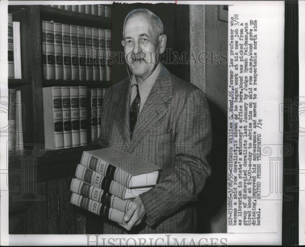 1955 Press Photo William Wood Former Law Professor Starts New Job - Historic Images