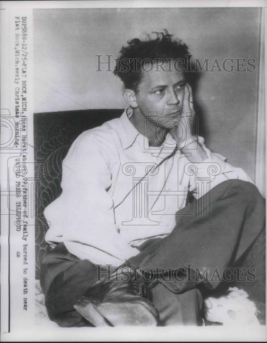 1954 Press Photo Christmas Tragedy Ross Hurst father of family burned to death - Historic Images