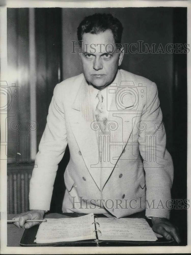 1934 Press Photo Floyd Thompson to head up defense in Insull Trial - Historic Images