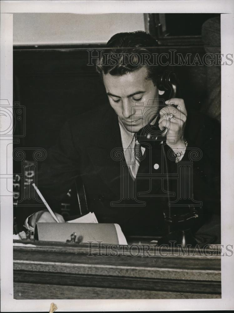1938 Press Photo Tony Villion Ex Mayor Of Boys Town Starts Work At MGM Studio - Historic Images