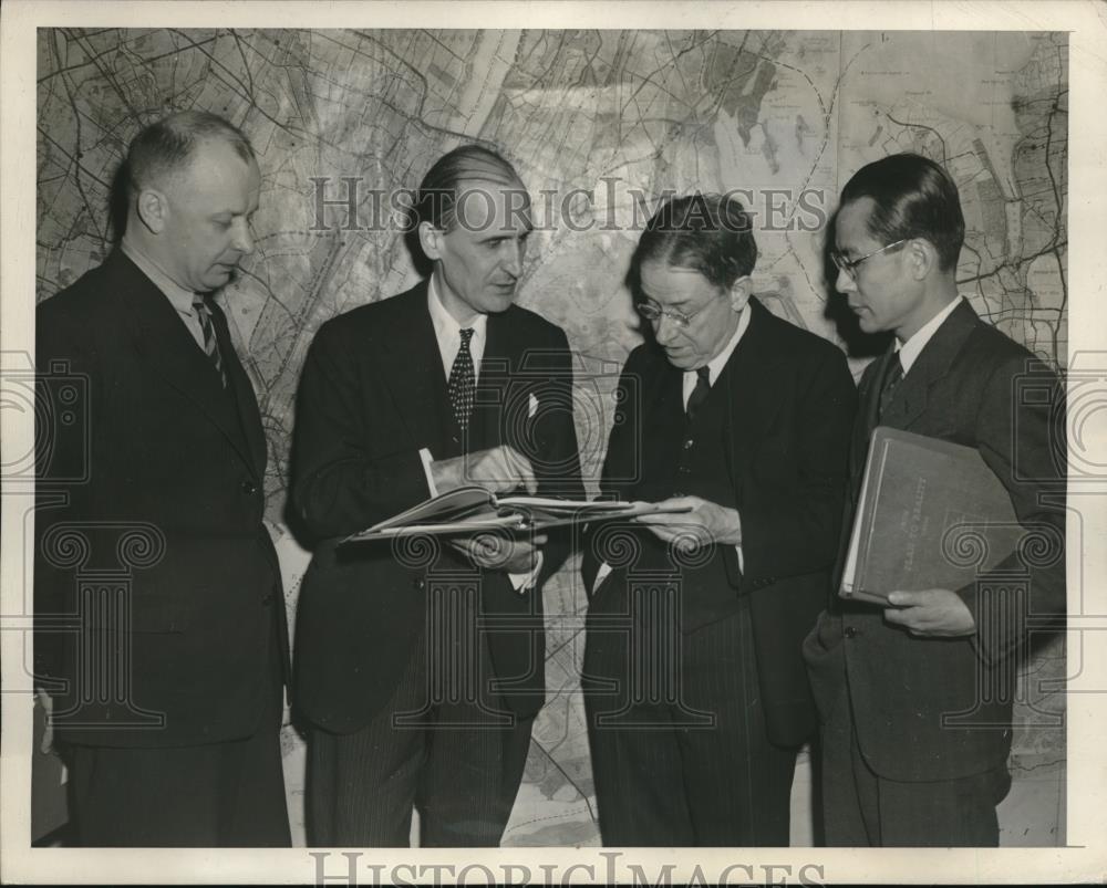 1945 Press Photo UN Organization 7 Man Delegation in New York City - Historic Images