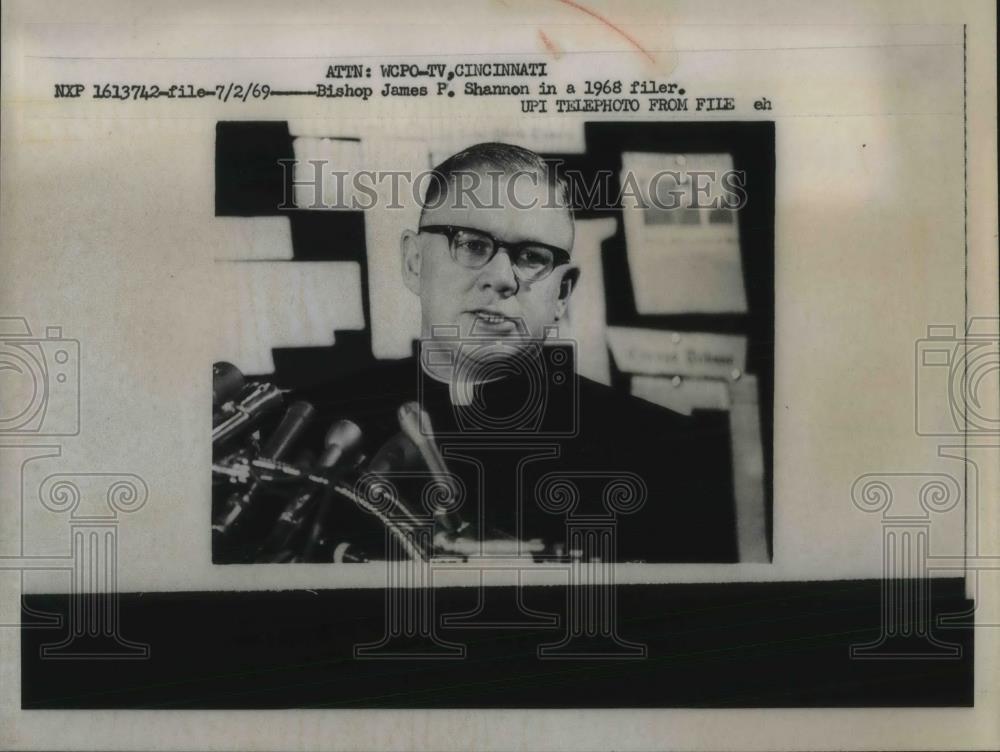 1969 Press Photo Bishop James Shannon - Historic Images