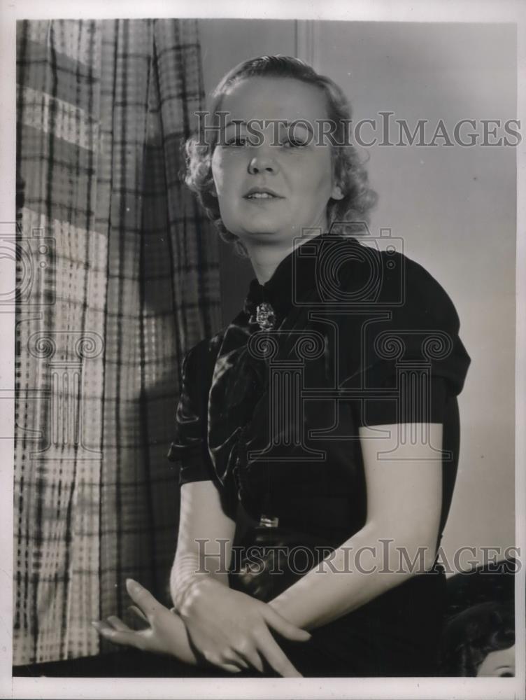 1938 Press Photo Peggy Humphries Purdue to marry Geoffrey Byrne - Historic Images