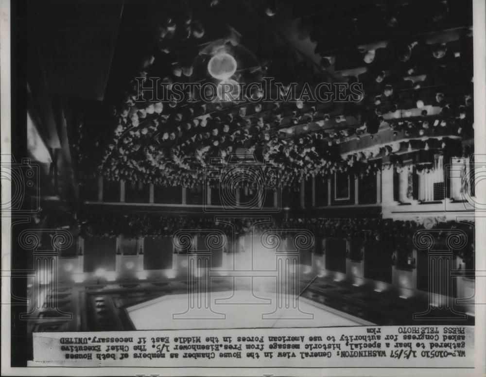 1957 Press Photo General View of the House of Chambers - Historic Images