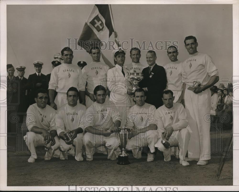 1938 Press Photo US Coast Guard Crew Wins Capsize Race - Historic Images