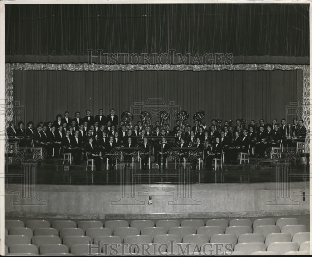 1965 Press Photo Parma High School Senior High Symphonic Band In Auditorium - Historic Images