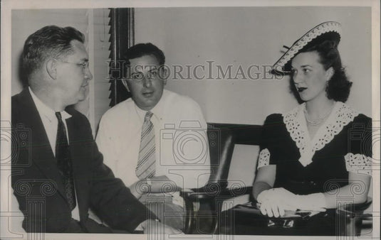 1940 Press Photo Atty General John E Cassidy Mayor Harold A Rave Of Lockport - Historic Images