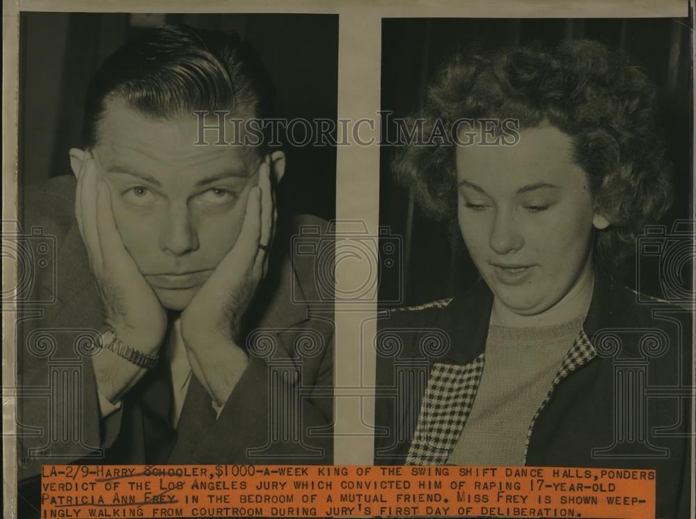 1944 Press Photo Harry Schooler Patricia Ann Frey - Historic Images