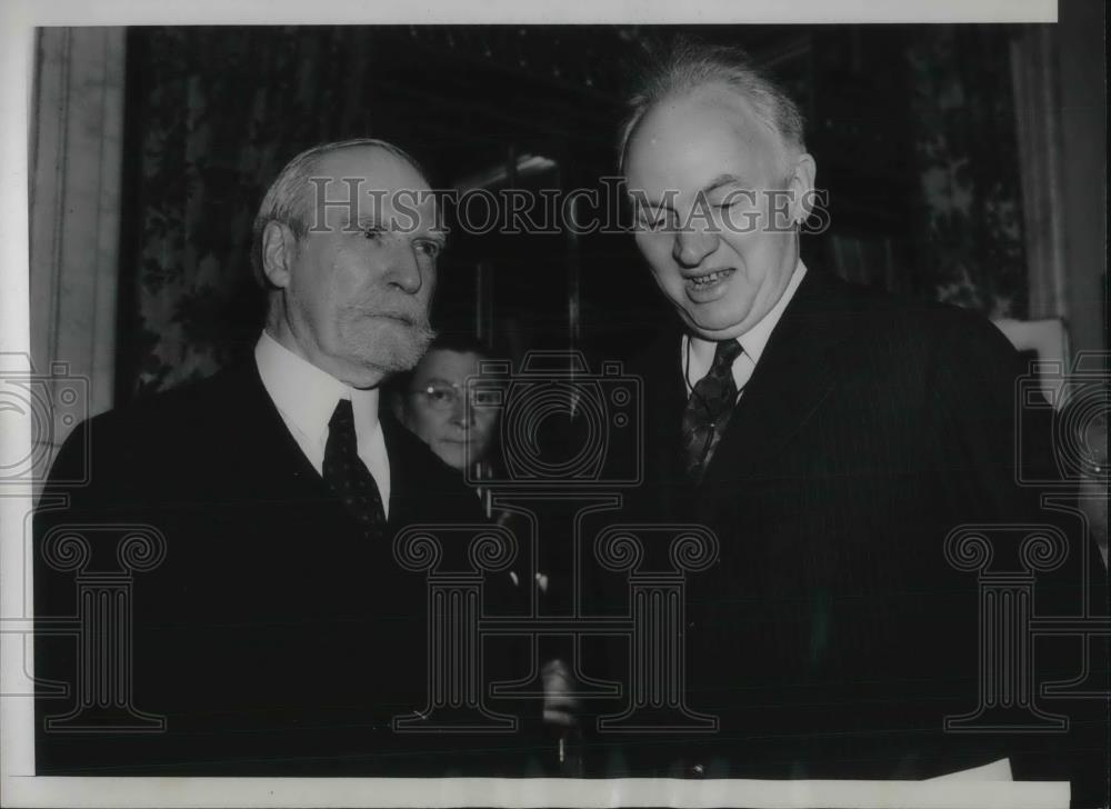 1941 Press Photo Chief Justice Charles Evans Hughes with Judge Herbert Goodrich - Historic Images