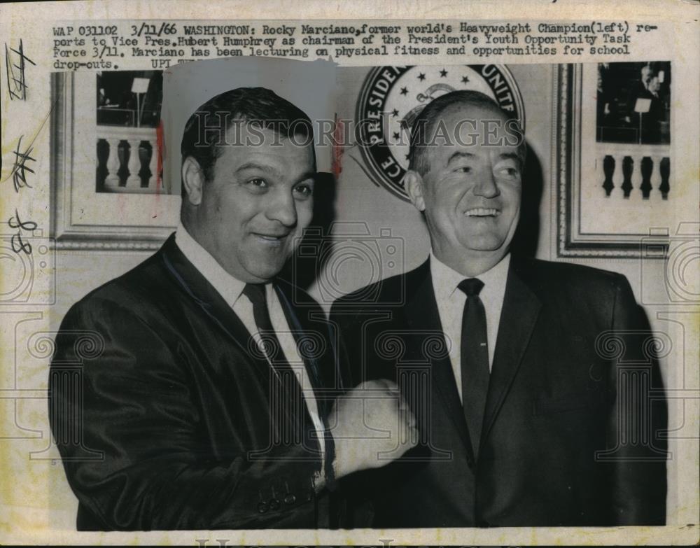 1966 Press Photo Rocky Marciano, Former world's Heavy Weight Champion - Historic Images