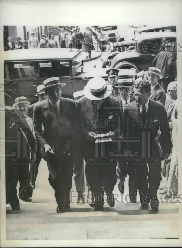 1932 Press Photo Mayor James Walker of New York Hearing for Removal of Governor - Historic Images