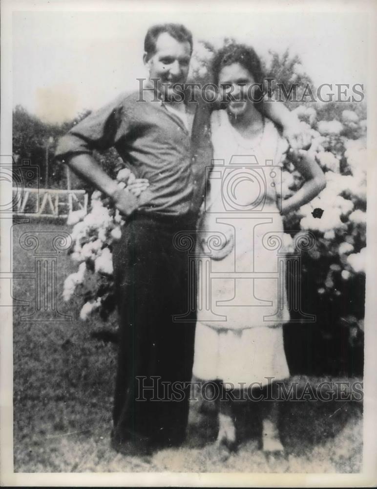 1937 Press Photo Mr &amp; Mrs Cusick Before He Shot &amp; Killed Her for Cheating - Historic Images