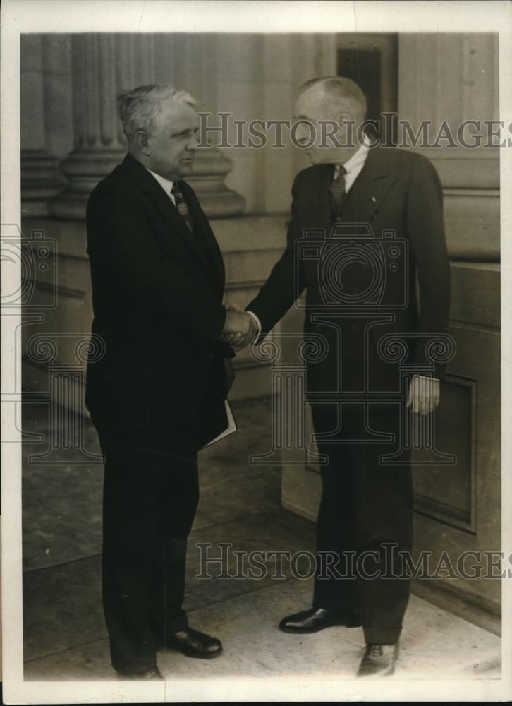1930 Press Photo Senator David Reed congratulates Sen from PA - nec21701 - Historic Images