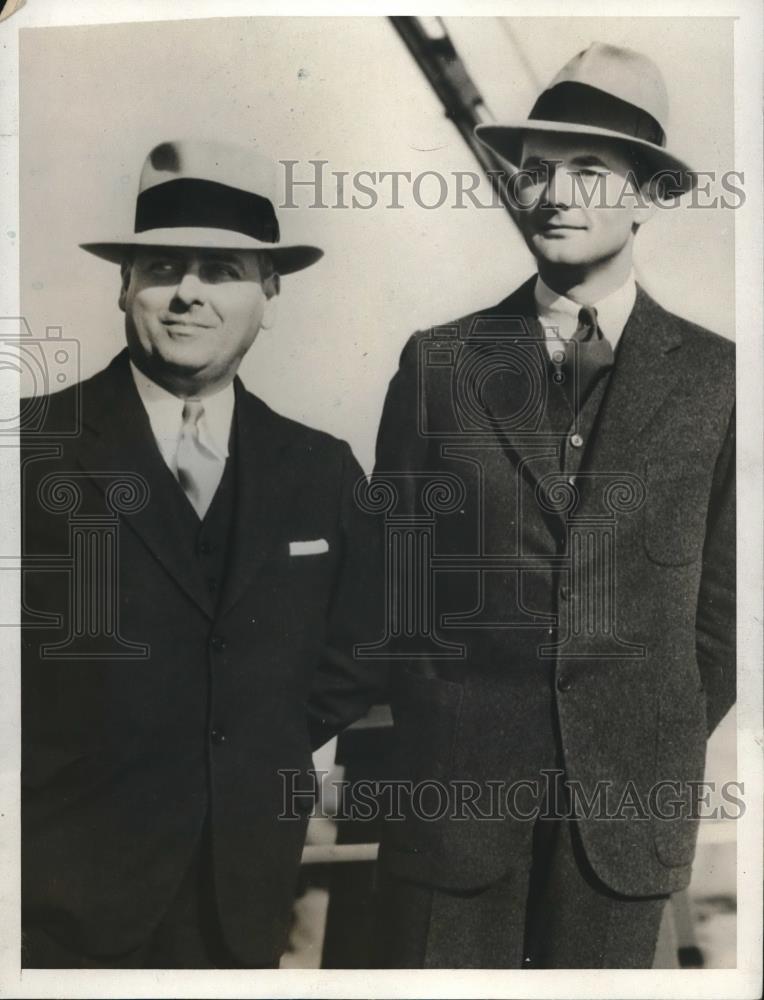 1931 Press Photo Allan Hoover, son of President Hoover, James Winne - nec22983 - Historic Images
