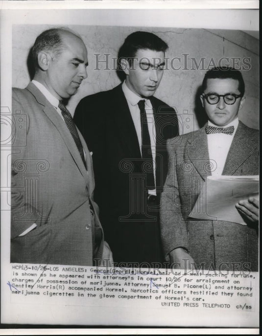 1954 Press Photo George Howell Heir to Packing Fotune Arraigned for Drug Possess - Historic Images
